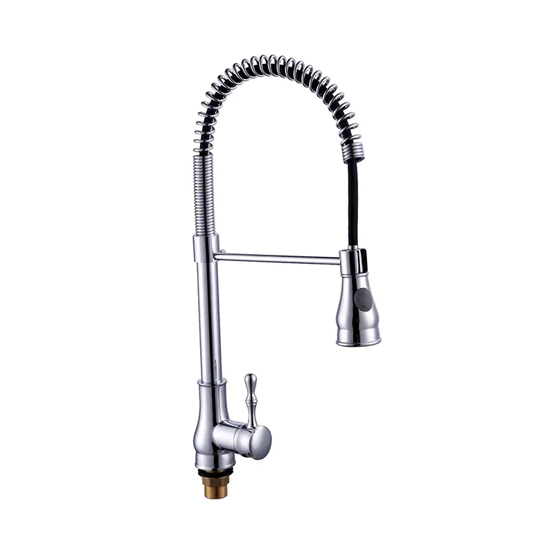 Chrome Spring Swiveling Classic Kitchen Fane