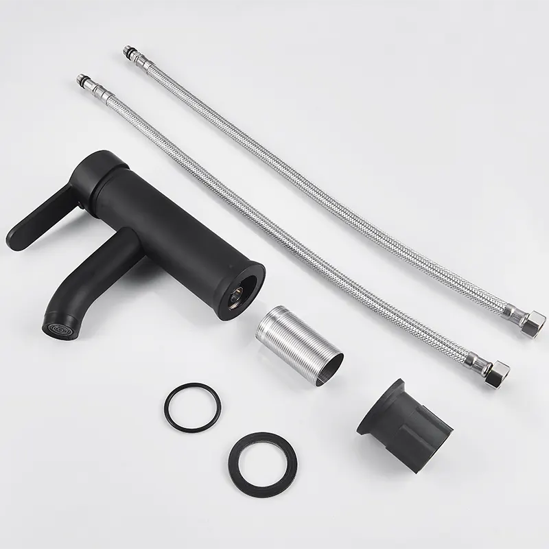 Simple Type Black Bathroom Faucet