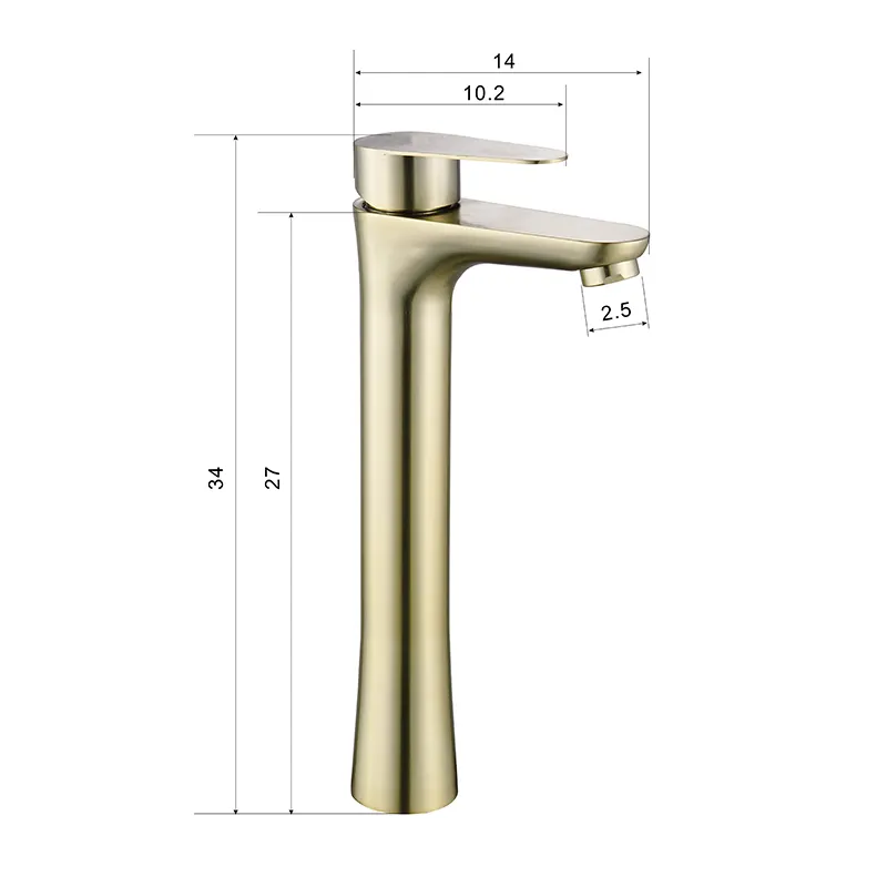 Brushed Gold Bathroom Tap