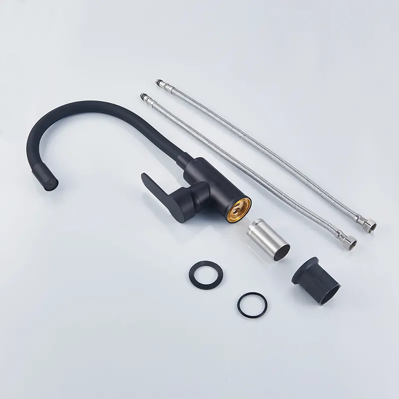 Multi Directional Black Kitchen Faucet