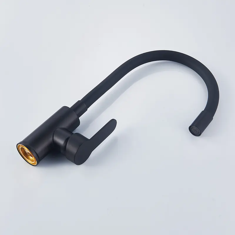 Multi Directional Black Kitchen Faucet