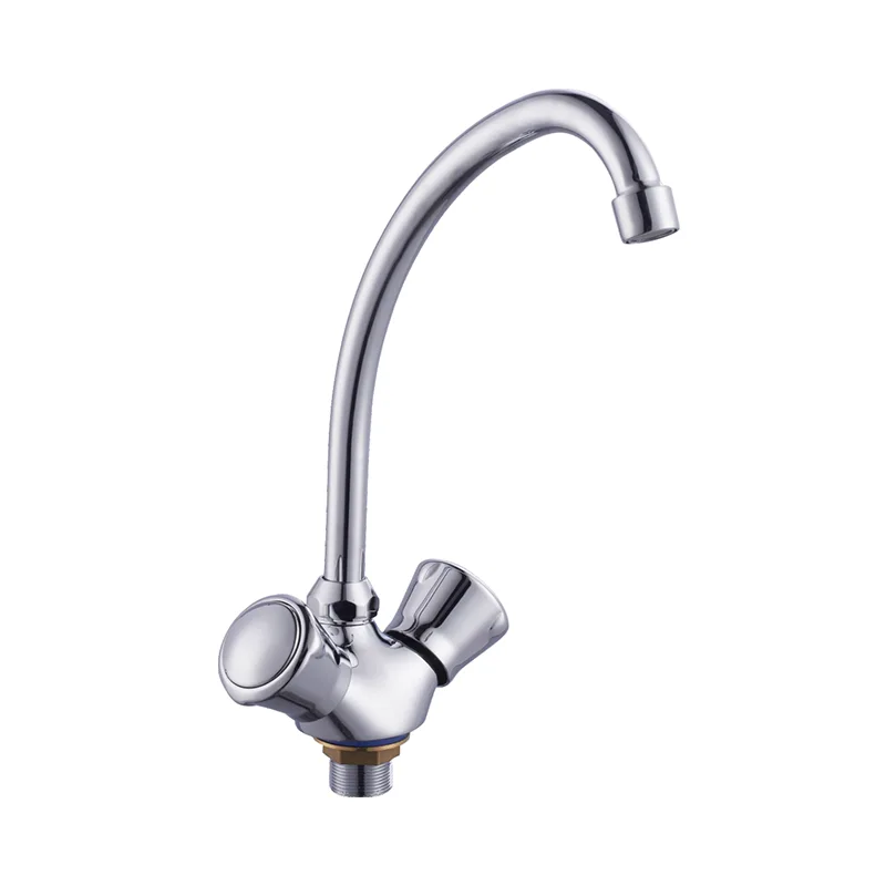 Chrome Plated Modern Long Neck Kitchen Faucet